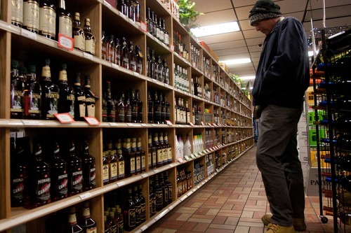 Cobb Condie  |  Special to The Salt Lake Tribune

Craig Harris of St. George looks over his choices at the State Liquor Store in St. George.