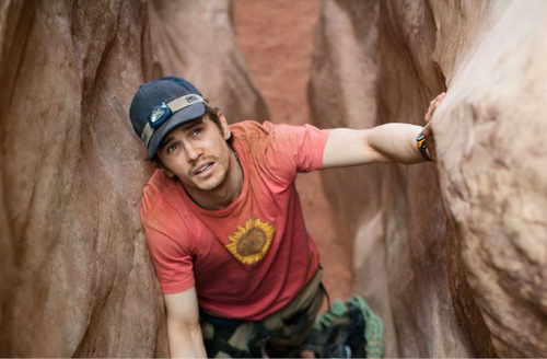 James Franco plays rock climber Aron Ralston in 