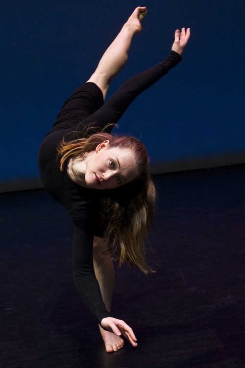 Photo by Chris Detrick | The Salt Lake Tribune 
Colleen Hoelscher dances during a rehearsal of Repertory Dance Theatre's 