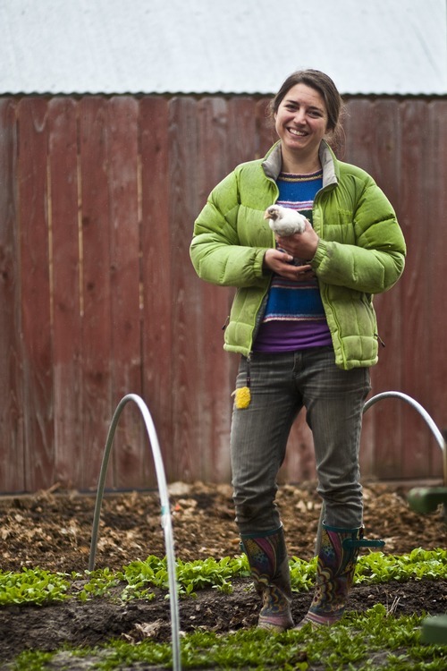 Chris Detrick | The Salt Lake Tribune 
B.U.G. Farms owner Sharon Leopardi borrows garden space from residents who have big backyards but lack the inclination to garden themselves. In return for providing the land and the water, the residents get a share of the produce that is grown. All the food that is left, Leopardi sells as part of her CSA -- community supported agriculture program.