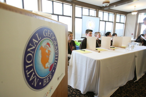 Leah Hogsten  |  The Salt Lake Tribune
Contestants in the 2011 National Geographic Bee compete April 1 in Lehi for the honor of representing Utah in the national competition in Washington, D.C., at the end of May.