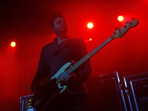 Trent Nelson  |  The Salt Lake Tribune
Branden Campbell, bassist for Neon Trees, performing at In The Venue in Salt Lake City, Utah, Friday, April 8, 2011.