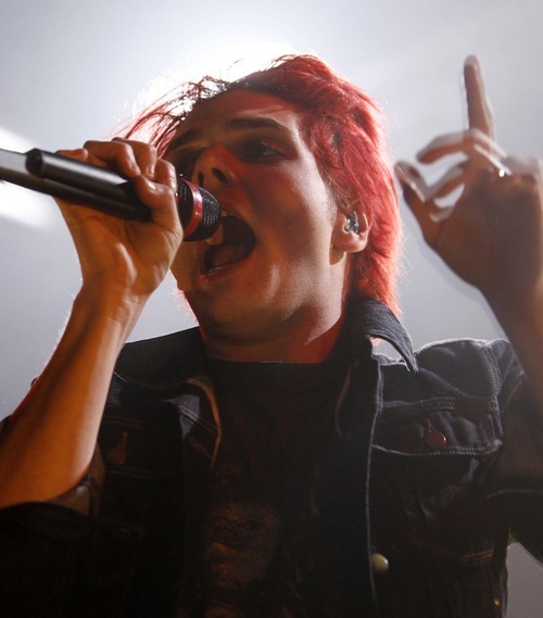 Trent Nelson  |  The Salt Lake Tribune
Gerard Way, lead vocalist for My Chemical Romance, performing at In The Venue in Salt Lake City, Utah, Friday, April 8, 2011.
