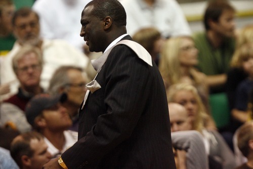 Photo by Chris Detrick | The Salt Lake Tribune 
Utah Jazz coach Tyrone Corbin during the first half of the game at EnergySolutions Arena Thursday April 7, 2011.