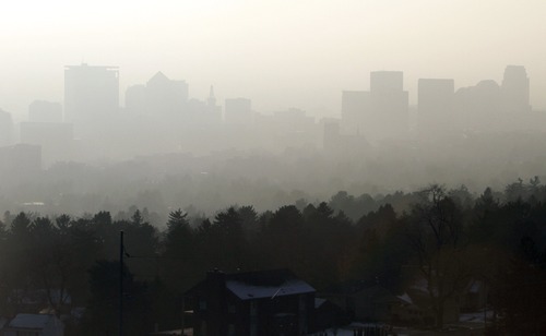 File Photo   |  The Salt Lake Tribune
The American Lung Association says many Utahns continue to breathe unhealthy air at times. The state has three cities in the worst 10 nationwide for spikes of fine particulate pollution.