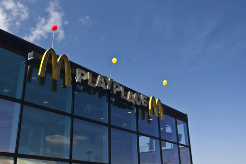 Chris Detrick | The Salt Lake Tribune 

This McDonald's at 5571 S. Redwood Road was among those participating in a National Hiring Day on Tuesday that the fast-food chain is conducting around the country. Utah outlets are looking to hire about 600 people.