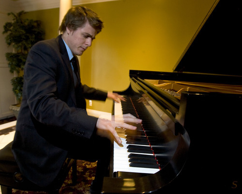 Al Hartmann   |  The Salt Lake Tribune 
Josh Wright is a local pianist from Sandy whose debut album just hit No. 2 on the Billboard classical traditional chart, and No. 6 on the overall classical chart.
