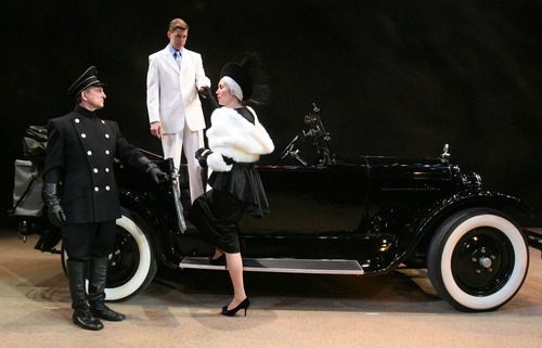 Leah Hogsten  |  The Salt Lake Tribune
Lynne Wintersteller as Norma Desmond, Ben Eakeley as Joe Gillis and Martin Vidnovic as Max the Butler in Pioneer Memorial Theatre's upcoming production of  