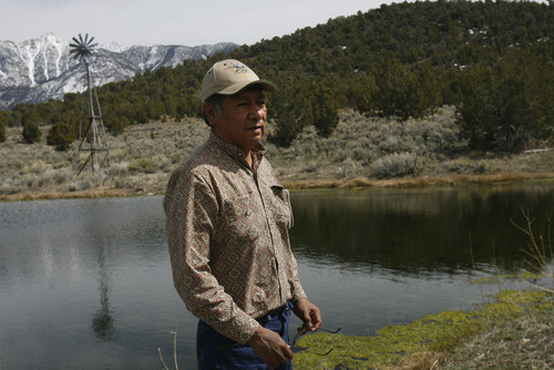 Rick Egan   |  The Salt Lake Tribune

Rupert Steele talks about the importance of water coming from the natural springs on the Goshute Indian reservation,  Friday, April 1, 2011.