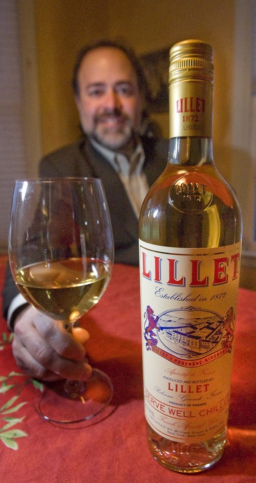 Paul Fraughton  |  The Salt Lake Tribune 

Michael Heidinger, owner of The Vintner's Palate, a wine education company in Salt Lake City,  offers up a bottle of Lillet Blanc as the toast of the week.