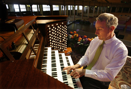 Rick Egan   |  The Salt Lake Tribune
Mormon Tabernacle organist Rick Elliott will be making a guest appearance across the street in Abravanel Hall with the Utah Symphony in May.