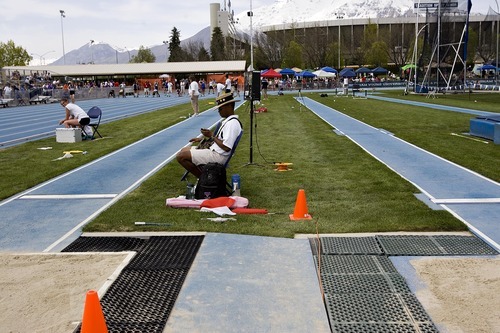 Djamila Grossman  |  The Salt Lake Tribune

A view of the track at the BYU Track and Field Invitational at Brigham Young University in Provo, Utah, on Saturday, May 7, 2011.