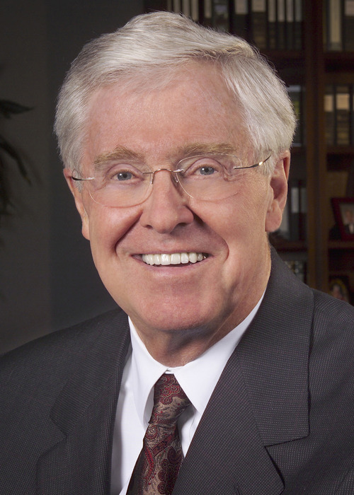 Charles Koch, CEO of Koch Industries Inc., is shown in this undated company handout photo.  Koch Industries Inc. agreed to buy Georgia-Pacific Corp. for $13.2 billion in cash, adding Dixie paper cups, cardboard boxes and lumber to fuel and chemical businesses to become the largest closely held company in the U.S. Source: Koch Industries Inc. via Bloomberg News