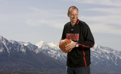 Leah Hogsten  |  The Salt Lake Tribune

Larry Krystkowiak, seen here with the Wasatch Mountains in the background, is the new head coach of the University of Utah men's basketball team.