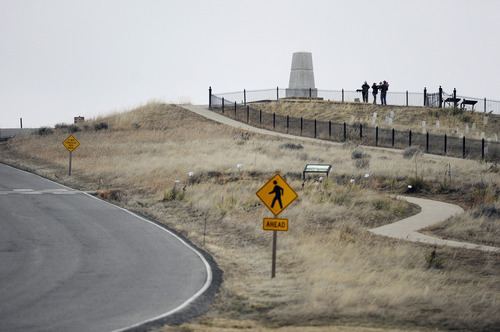 Sarah A. Miller  |  The Salt Lake Tribune

Visitors to the Little Bighorn Battlefield National Monument look at markers showing the area where U.S. soldiers and Indian scouts fell during the Battle of Little Bighorn. Artifact collector Christoper Kortlander runs the Custer Battlefield Museum in nearby Garryowen, Mont.