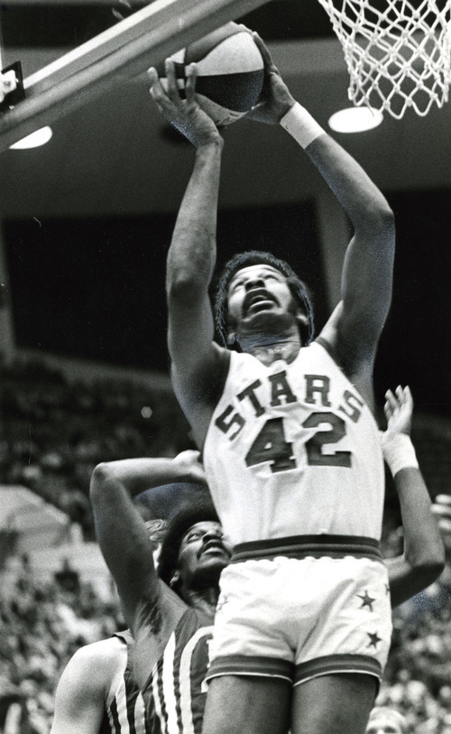 Courtesy of The Salt Lake Tribune Library
Willie Wise of the Utah Stars puts up a ball in a game.