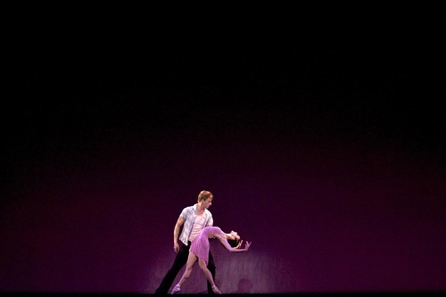 Djamila Grossman  |  The Salt Lake Tribune

Ballet West dancers Arolyn Williams and Easton Smith perform in the dress rehearsal of 