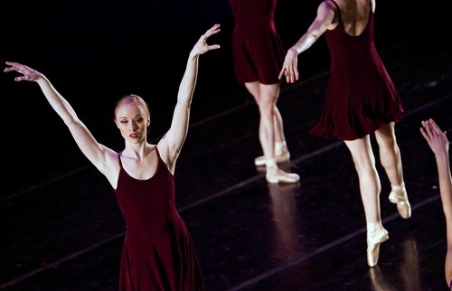 Djamila Grossman  |  The Salt Lake Tribune

Ballet West dancer Jennifer Robinson performs in the dress rehearsal of 