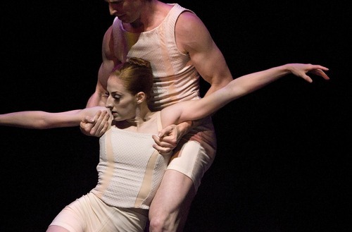 Djamila Grossman  |  The Salt Lake Tribune

Ballet West artists Christiana Bennett and Easton Smith perform in the dress rehearsal of 