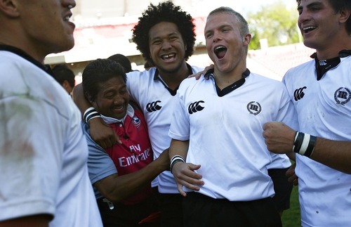 Djamila Grossman  |  The Salt Lake Tribune

Highland rugby players celebrate after winning against United in the Rugby Championship game at Rio Tinto Stadium in Sandy, Utah, on Saturday, May 21, 2011.