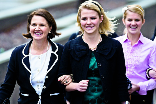 Chris Detrick  |  The Salt Lake Tribune 
Lois Smart, Elizabeth Smart and Mary Katherine Smart walk together after Brian David Mitchell was found guilty at the Frank Moss Federal Courthouse in Salt Lake City Dec. 10, 2010. 