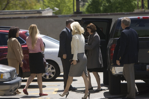 Chris Detrick  |  The Salt Lake Tribune

The Smart family enters federal court prior to Brian David Mitchell's sentencing Wednesday, May 25, 2011.