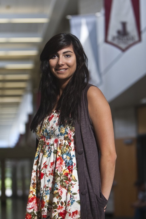 Chris Detrick | The Salt Lake Tribune 
Brighton senior Yasmin Farahani poses for a portrait during a reception at Jordan High School Tuesday May 31, 2011. Farahani earned an advanced diploma and will be attending Weber State University next year. Over 1,300 students in the class of 2011 earned one of the differentiated diplomas, which require students to complete additional credits and study a world language for at least two years.
