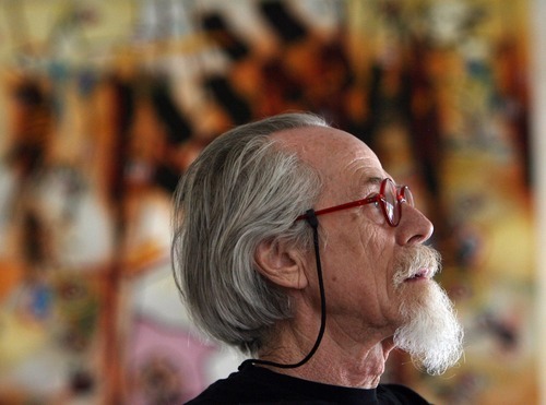 Steve Griffin  |  The Salt Lake Tribune

Artist Jim Williams in his Salt Lake City home Wednesday, June 1, 2011. Williams has been installing his art work in his home for years.