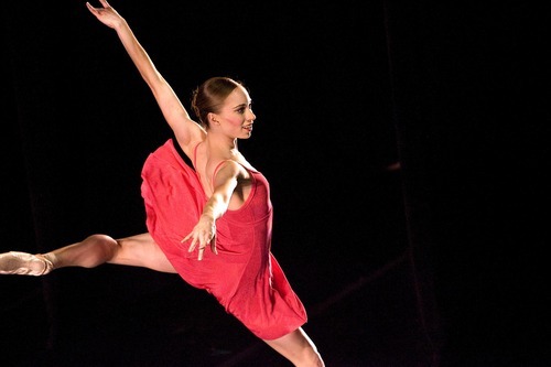 Djamila Grossman  |  The Salt Lake Tribune

Ballet West dancer Katherine Lawrence performs in the dress rehearsal of 