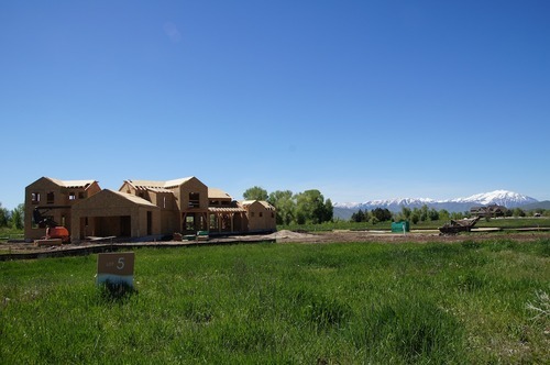 Kim McDaniel | The Salt Lake Tribune
A view of the 2012 HGTV Dream Home lot near Midway and the mountains in the distance.