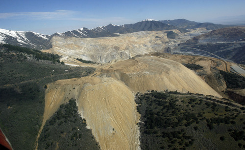 Francisco Kjolseth  |  The Salt Lake Tribune
Alaskans worried about the massive Pebble copper mine proposed for their state near Bristol Bay by Rio Tinto got a bird's-eye view of the Kennecott mine on Monday, in an effort to give Alaskans an idea of what they face.