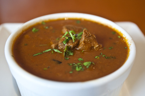 Chris Detrick | The Salt Lake Tribune 
Lamb curry ($10.99) at Saffron Valley Indian Street Foods in South Jordan.