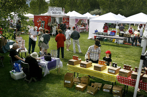 Scott Sommerdorf  |  The Salt Lake Tribune
The first Wasatch Front Farmers Market at Wheeler Farm, 6351 S. 900 East, in Salt Lake City, Sunday, June 12, 2011.