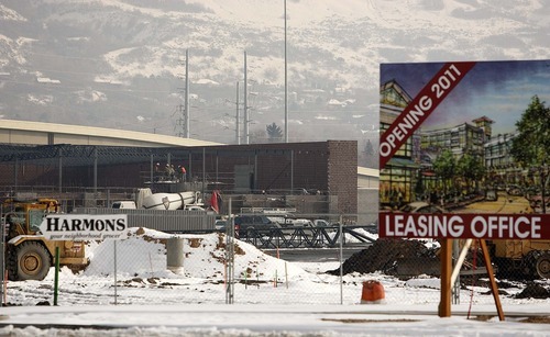 Trent Nelson  |  The Salt Lake Tribune
Harmons grocery store, under construction in December, is part of Farmington's Station Park development. The 70,000-square-foot grocery store opened in May. A 42,000-square-foot Ross apparel store and a Cinemark theater with 14 screens are set to open next month.