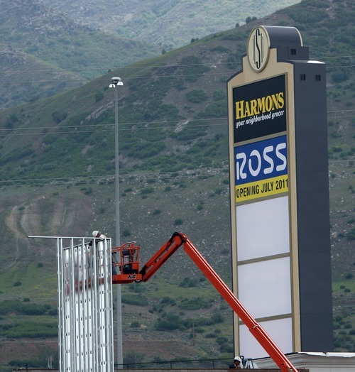 Steve Griffin  |  The Salt Lake Tribune
A 42,000-square-foot Ross apparel store and a Cinemark theater with 14 screens are set to open next month at the Station Park development in Farmington.