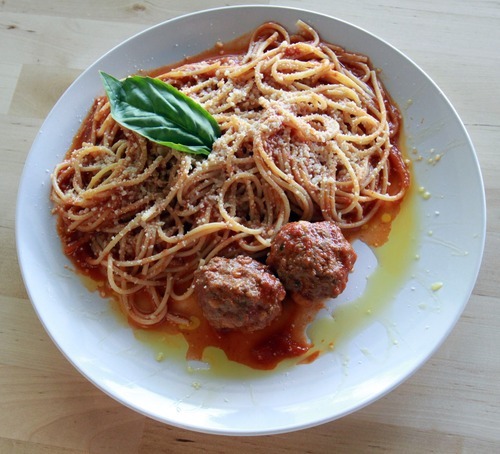 Rick Egan   |  The Salt Lake Tribune
Pasta e polpette, or spaghetti with meatballs, at Cucina Vanina in Cottonwood Heights.