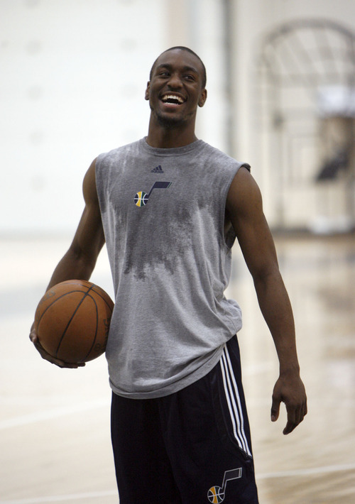 Francisco Kjolseth  |  The Salt Lake Tribune
Connecticut guard Kemba Walker wraps up a workout with the Utah Jazz on Wednesday, June 15, 2011, at their practice facility in Salt Lake City.