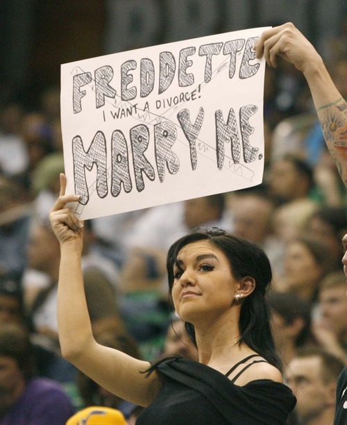 Paul Fraughton  |  The Salt Lake Tribune
After Jimmer got away, Mikinsie Clark had a change of heart. The Utah Jazz  held a NBA draft party at Energy Solutions Arena, Thursday,  June 23, 2011.