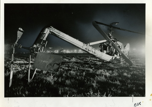 Tribune file photo

A police helicopter crash is seen in this 1975 photo.