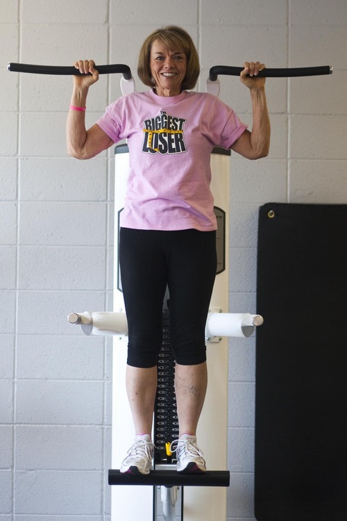Chris Detrick | The Salt Lake Tribune 
Denise Hill poses for a portrait at Four Pillar Fitness in Bountiful on Saturday, June 11, 2011.  Hill won 