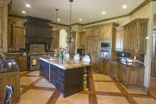 Paul Fraughton  |  The Salt Lake Tribune
The custom kitchen in  a home in Draper selling for more than $1 million