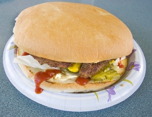 Paul Fraughton  |  The Salt Lake Tribune
The Old-Fashioned Burger from Tooele's Dairy Delight.