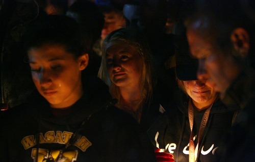 Steve Griffin  |  The Salt Lake Tribune

Wasatch High School students, family and friends gather at the Heber, Utah school for a candle light vigil for 17-year-old Kaleb Franco who drowned in Deer Creek Reservoir earlier in the day in Heber, Utah Wednesday, June 29, 2011.