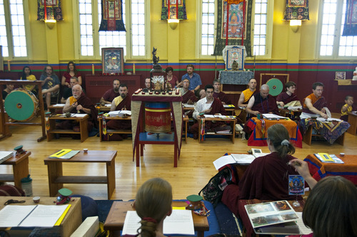 Chris Detrick | The Salt Lake Tribune 
Members participate in the Prayers of Compassion at the Urgyen Samten Ling Tibetan Buddhist Temple in Salt Lake City on Thursday, June 30, 2011. The prayers will end at 2 p.m. on Sunday, July 3, 2011.