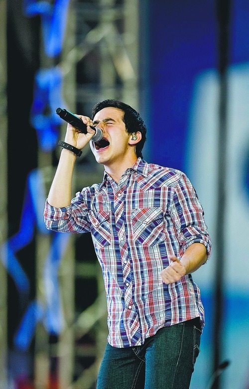 Djamila Grossman  |  The Salt Lake Tribune
David Archuleta performs during the Stadium of Fire event in honor of the Fourth of July at Lavell Edwards Stadium in Provo, Utah, on Saturday, July 2, 2011.