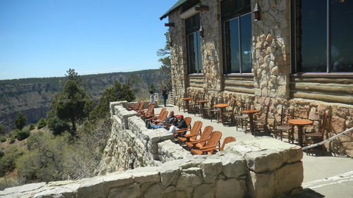 Tom Wharton  |  The Salt Lake Tribune
The patio at the Grand Canyon Lodge at the North Rim offers a great place to relax and enjoy the scenery.