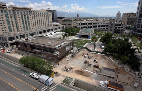Steve Griffin  |  The Salt Lake Tribune
Some utility work remains, but Salt Lake City's newly revamped Gallivan Center is ready to open.