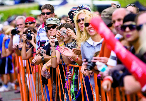 Al Hartmann  |  Tribune file photo
The popularity of the Tour of Utah, as exemplified by crowds at the finish line of last year's event, and television coverage on three networks prompted three governmental agencies to sign on as sponsors of this year's race Aug. 9-14.