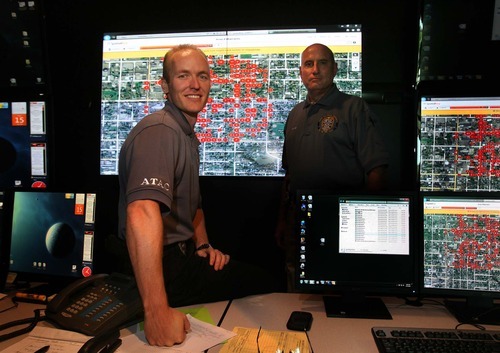 Leah Hogsten  |  The Salt Lake Tribune
Ogden Crime Center police officers Nick Poorte  (left) and Bob Evans are among four employees who staff the 