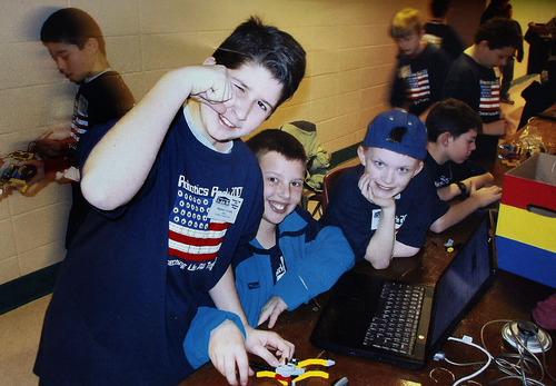 Scott Sommerdorf  |  The Salt Lake Tribune
In a family photo, Raphael Arruda (left) shows some excitement while competing on the robotics team at his middle school in Rhode Island in 2002.